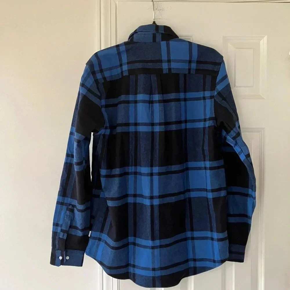 NWT LES DEUX Jeremy Plaid Flannel Button-Up Shirt… - image 5